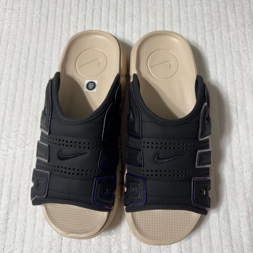 Nike Black and Tan Sandals